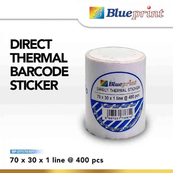 Direct Thermal Sticker Label 70 x 30mm