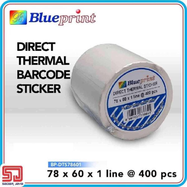 Direct Thermal Sticker Label 78 x 60mm