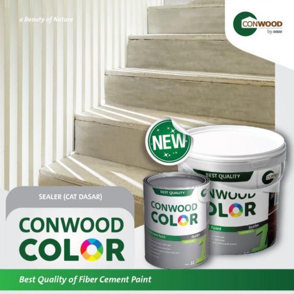 Conwood Cat Dasar 1 & 2.5 Liter - Cat Papan Silikat GRC, Plavon, Partisi, Lisplang - Gambar 2