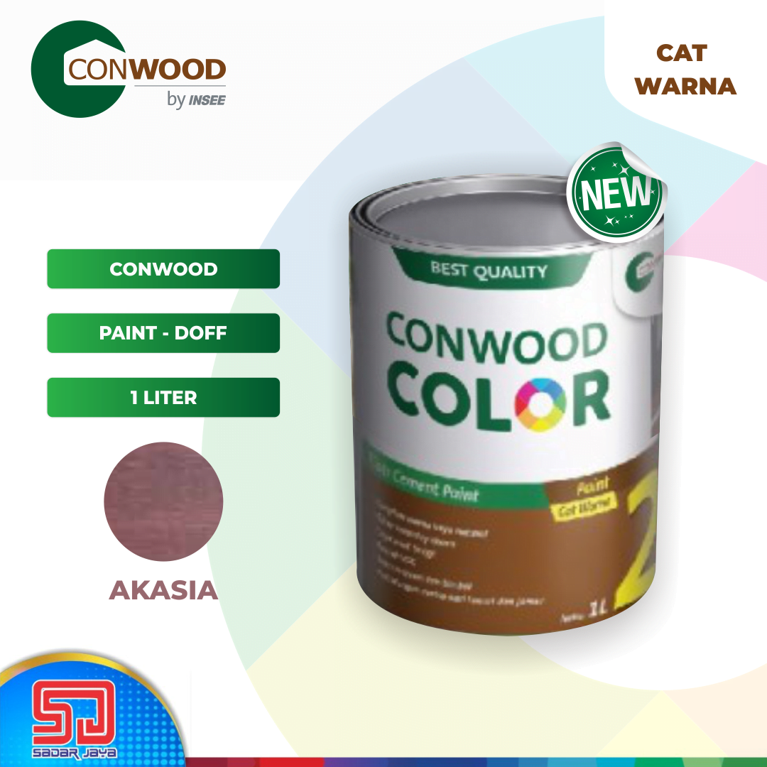 Conwood Cat  Warna  Akasia Doff 1 Liter Cat  Papan Silikat 