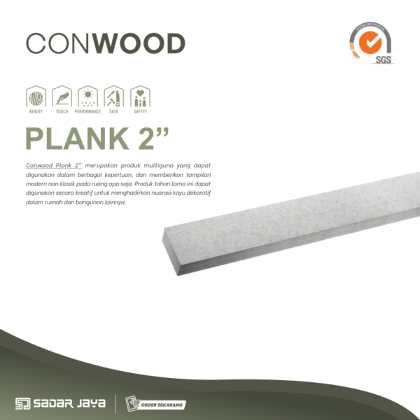 Conwood Plank 2" Fiber Cement GRC Sekat Ruang