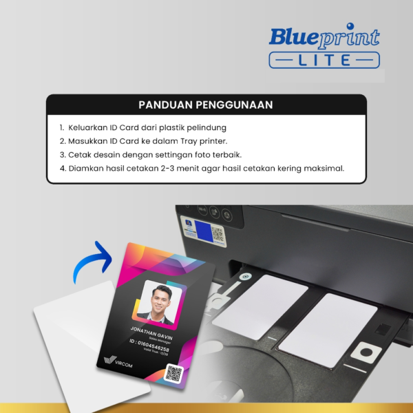 Blueprint Inkjet ID Card