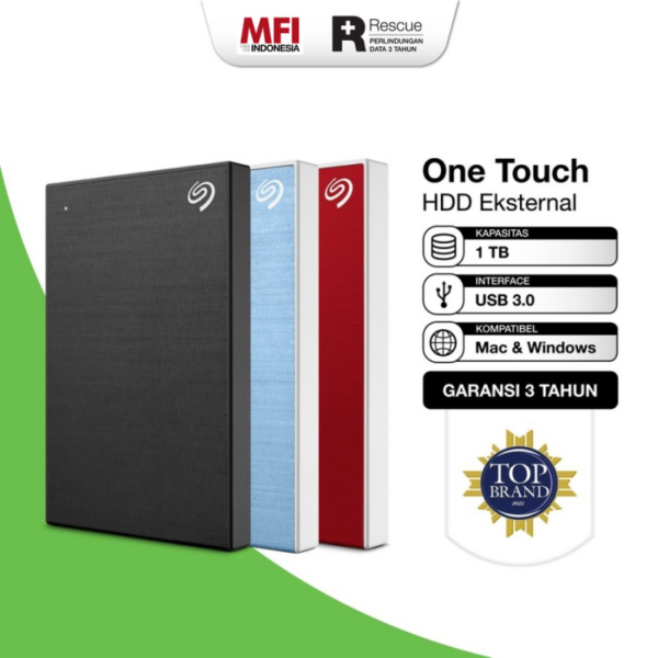 Seagate One Touch HDD Hardisk Eksternal 1TB USB 3.0 2.5" - Gambar 2