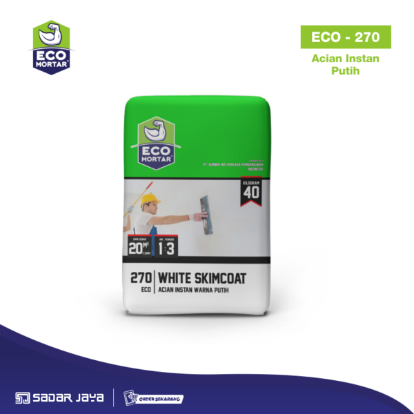 Eco Mortar 270 Acian Instan Putih Eco 270 Mortar Instan Semen Instan